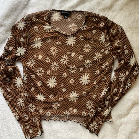 Flower Mesh Shirt - Picture 2 of 2